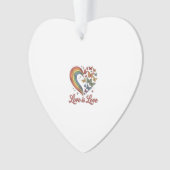 Pride Vlinder Hart Liefde Is Liefde Shirt Ontwerp_ Ornament (voorkant)