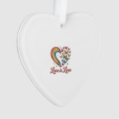 Pride Vlinder Hart Liefde Is Liefde Shirt Ontwerp_ Ornament (voorkant)