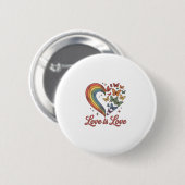Pride Vlinder Hart Liefde Is Liefde Shirt Ontwerp_ Ronde Button 5,7 Cm (Voorkant /achterkant)