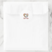 Pride Vlinder Hart Liefde Is Liefde Shirt Ontwerp_ Ronde Sticker (Tas)