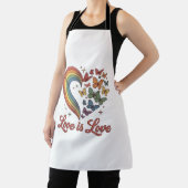 Pride Vlinder Hart Liefde Is Liefde Shirt Ontwerp_ Schort (Insitu)