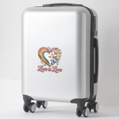 Pride Vlinder Hart Liefde Is Liefde Shirt Ontwerp_ Sticker (Koffer)