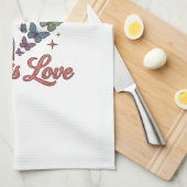 Pride Vlinder Hart Liefde Is Liefde Shirt Ontwerp_ Theedoek (Quarter Fold)