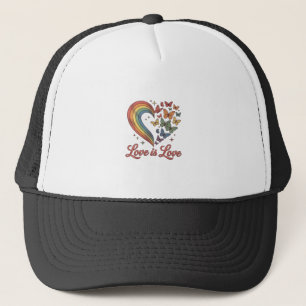 Pride Vlinder Hart Liefde Is Liefde Shirt Ontwerp_ Trucker Pet