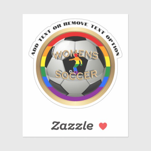 Pride Voetbal voor vrouwen Sticker (Vel)