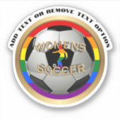 Pride Voetbal voor vrouwen Sticker (Voorkant)