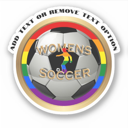 Pride Voetbal voor vrouwen Sticker (Voorkant)
