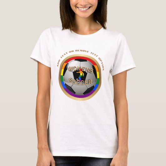 Pride Voetbal voor vrouwen T-shirt (Voorkant)