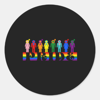 Pride voor alle Pride maand voor LGBTQIA Bondgenot Ronde Sticker