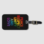 Pride Vrede Respect Eenheid En Liefde Bagagelabel (Voorkant (horizontaal))