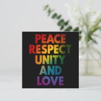 Pride Vrede Respect Eenheid En Liefde 