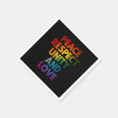 Pride Vrede Respect Eenheid En Liefde Servet (Hoek)