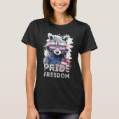 Pride Vrijheid Raccoon Butch Lesbische Zonnebril F T-shirt (Voorkant)