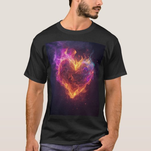 Pride Vuur Harten T-shirt (Voorkant)