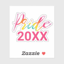 Pride Waterverf regenboogscript met aangepast jaar