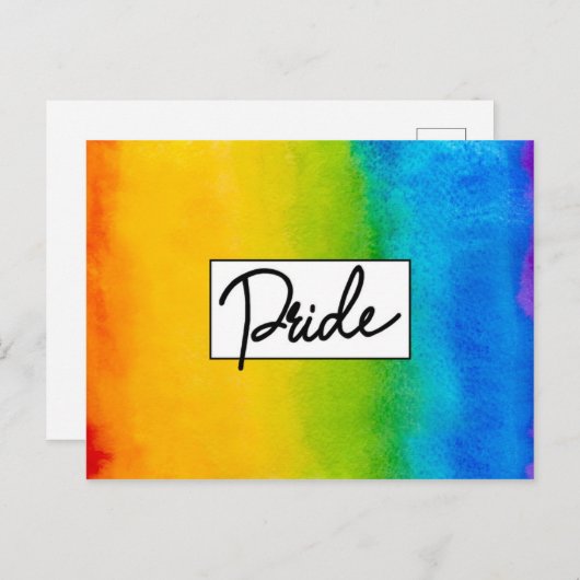 Pride Waterverf stijl Briefkaart (Voorkant / Achterkant)