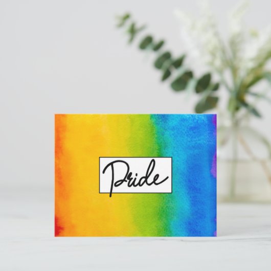 Pride Waterverf stijl Briefkaart (Staand voorkant)