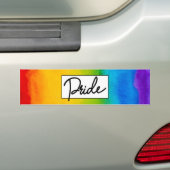 Pride Waterverf stijl Bumpersticker (Op auto)
