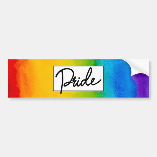 Pride Waterverf stijl Bumpersticker (Voorkant)