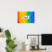 Pride Waterverf stijl Poster (Thuiskantoor)