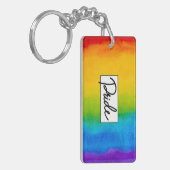 Pride Waterverf stijl Sleutelhanger (Voorkant Links)