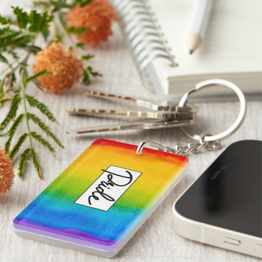 Pride Waterverf stijl Sleutelhanger (Voorkant Rechts)