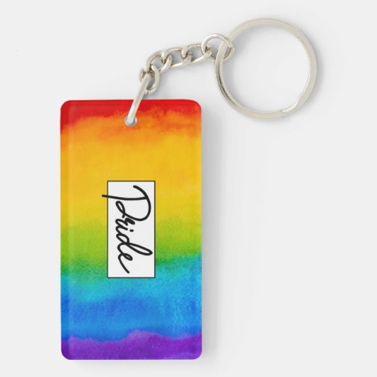 Pride Waterverf stijl Sleutelhanger (achterkant)