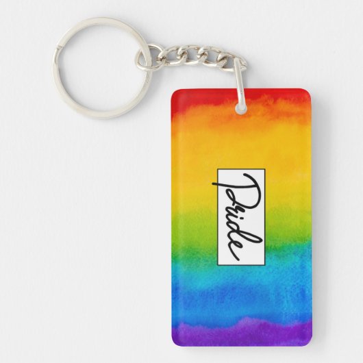 Pride Waterverf stijl Sleutelhanger (Voorkant)