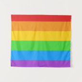 Pride Wave: Regenboogvlag Wandkleed (Voorkant (horizontaal))