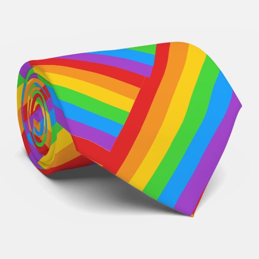 Pride Weave: geweven regenboogvlag Stropdas (Opgerold)