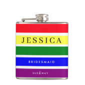 Pride Wedding Bruidsmeisje Hip Flask | Aangepaste  Heupfles (Voorkant)