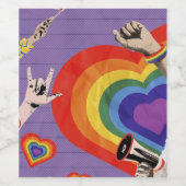Pride wijnfles wijn etiket (Enkel label)
