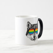 PRIDE WOLF Lgbt Gay Pride Flag Magische Mok (Voorkant rechts)
