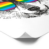 PRIDE WOLF Lgbt Gay Pride Flag Poster (Hoek)