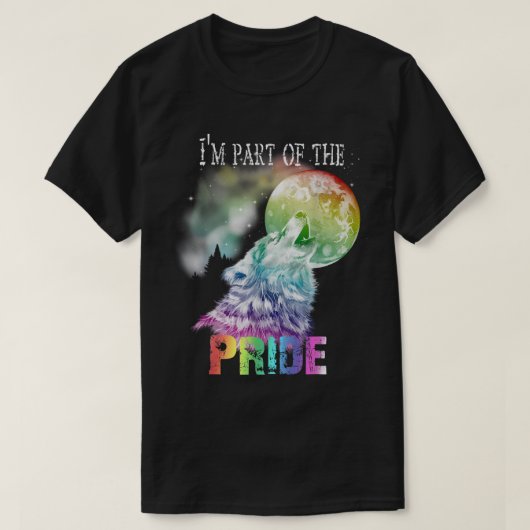 Pride Wolf T-Shirt LGBT Homo Lesbisch (Design voorkant)