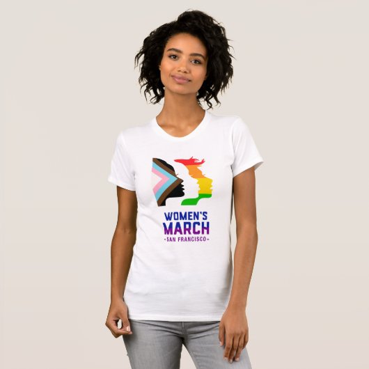 Pride Women's March San Francisco T-shirt (Voorkant volledig)