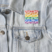 PRIDE WORD PATTERN FLAG -.png Vierkante Button 5,1 Cm (In situ)