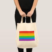 PrideBasket: Regenboog Pride Boodschappenmand Tote Bag (Voorkant (product))