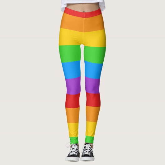 PrideFlex: Regenboogvlag Leggings (Voorkant)