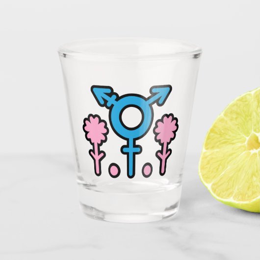 Prideful Blossoms Shot Glass Shot Glas (Voorkant)