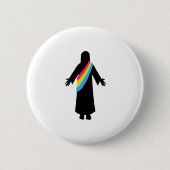 PrideJesus PanFlag Ronde Button 5,7 Cm (Voorkant)