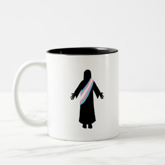 PrideJesus TransFlag Tweekleurige Koffiemok