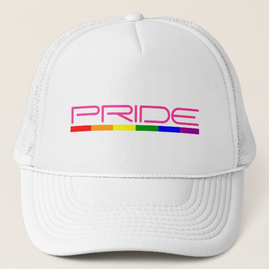 Pridekleuren Gay Pride Trucker Pet (Voorkant)