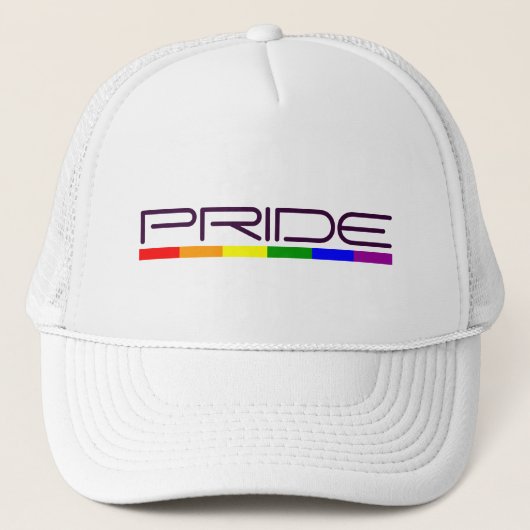 Pridekleuren Gay Pride Trucker Pet (Voorkant)