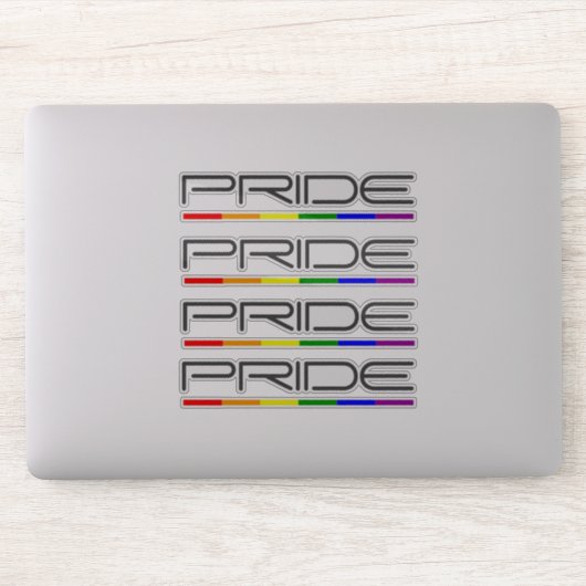 Pridekleuren HBT-Pride Sticker (Computer)