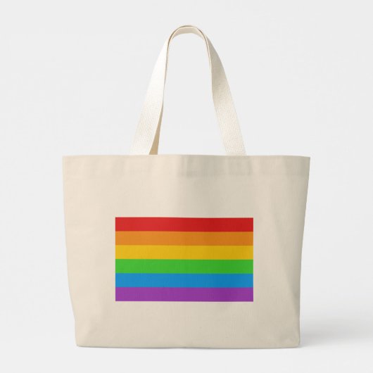 PrideMega: Jumbo Rainbow Pride Grote Tote Bag (Achterkant)
