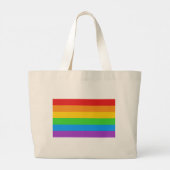 PrideMega: Jumbo Regenboog Pride Grote Tote Bag (Achterkant)