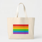 PrideMega: Jumbo Regenboog Pride Grote Tote Bag (Voorkant)