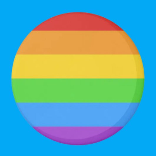 PridePulse: Rainbow Pride Button Magneet
