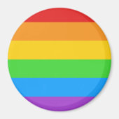 PridePulse: Regenboog Pride Knop Magneet (Voorkant)